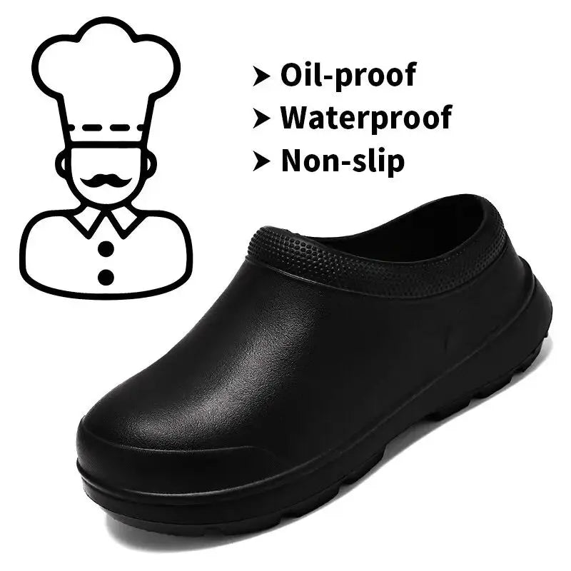 Oil-proof men's chef shoes Non-slip