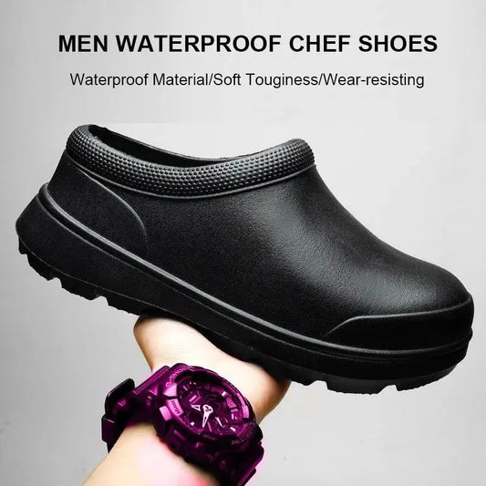 Oil-proof men's chef shoes Non-slip