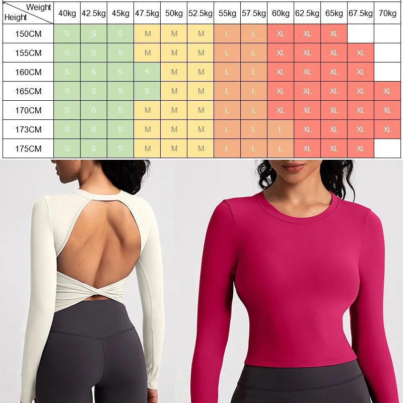 Black Beauty Back Yoga Long Sleeve Blouse