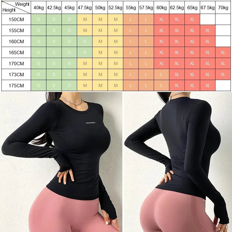 Solid Yoga Shirt Women Long Sleeve Blouse Sexy Girl Sports Gym