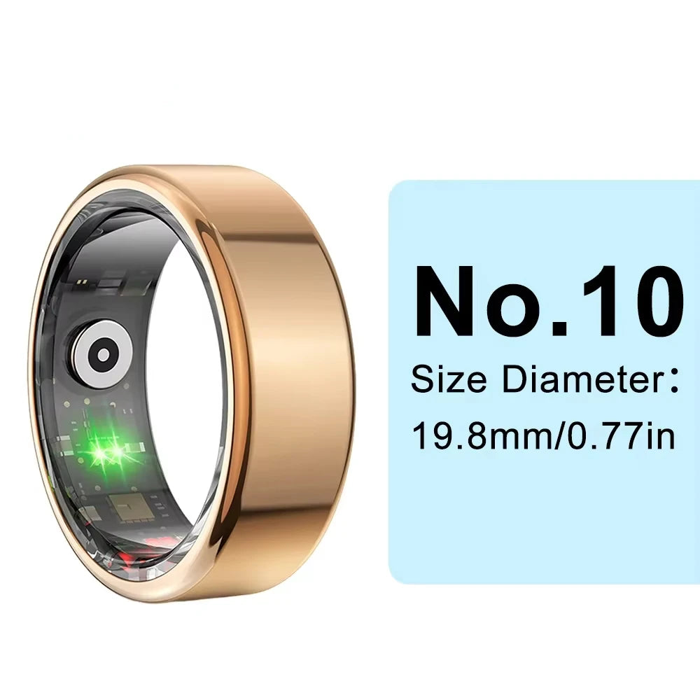 2025 NEW R02 Smart Ring Heart Rate Health Monitor IP68 3ATM Waterproof Multi Sport Modes Blood Oxygen Tracker For Men Women