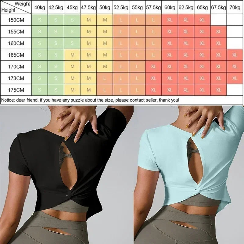 SEXY Gauze Sports Shirts for Women Top Yoga T-Shirts Gym