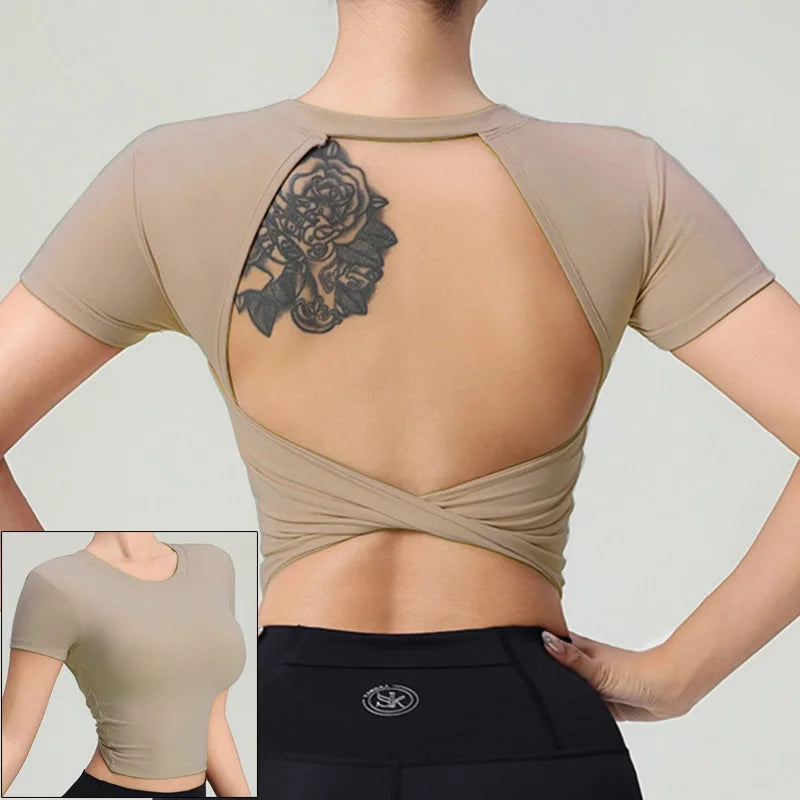 Black Beauty Back Yoga Long Sleeve Blouse