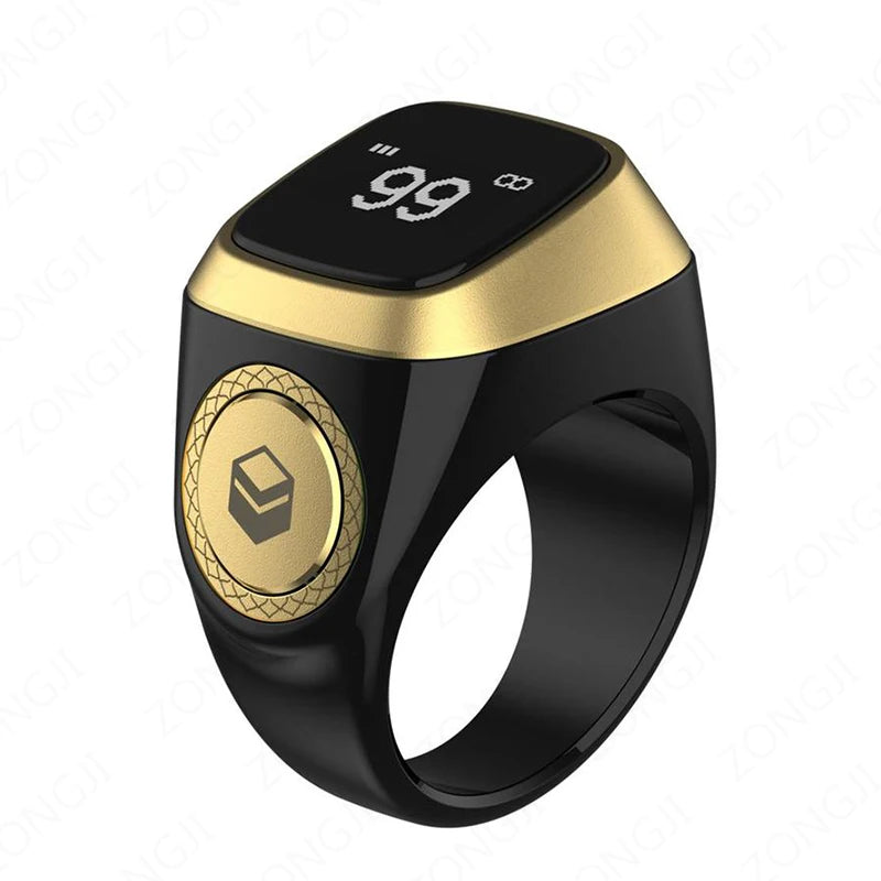 2025 Smart Zikr Ring  Electronic Digital Counter for Muslims Prayer Time Vibration Reminder Waterproof