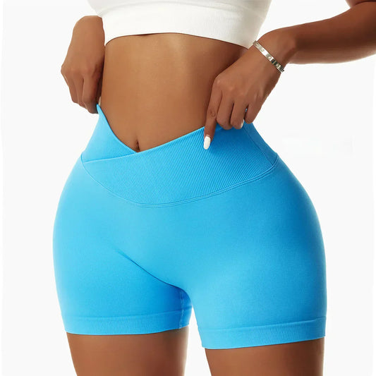 Sports Wear Women Workout Yoga Shorts Fitness High Waist S-XXL