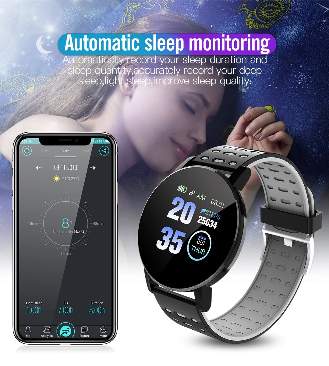 119S Smartwatch Bluetooth Smart Watch Men For Android IOS