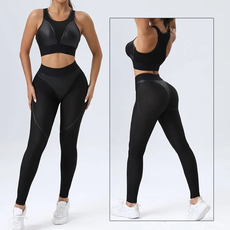 COOL Girl Yoga Set Gym Sports Suit Black