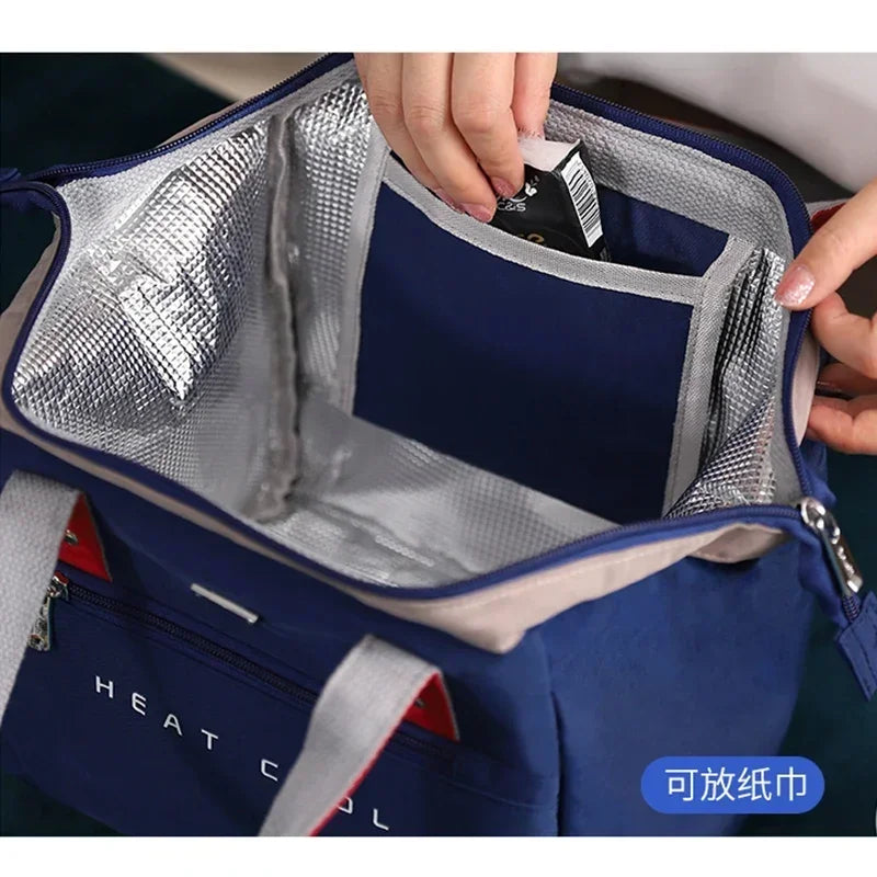 Waterproof Portable Lunch Box Insulated Student Bento Bag