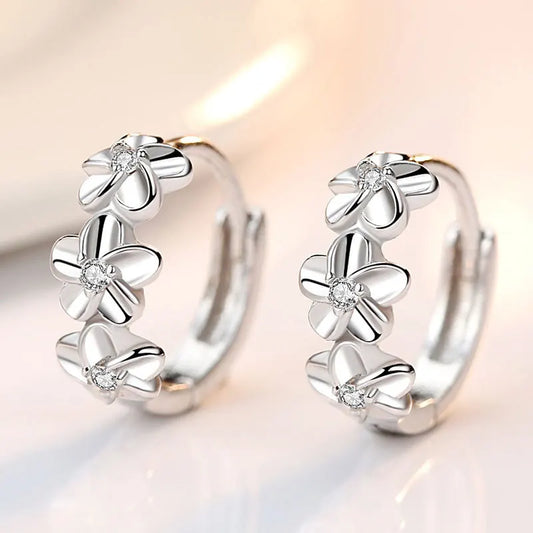 925 Sterling Silver Needle Earrings for Women's Wedding