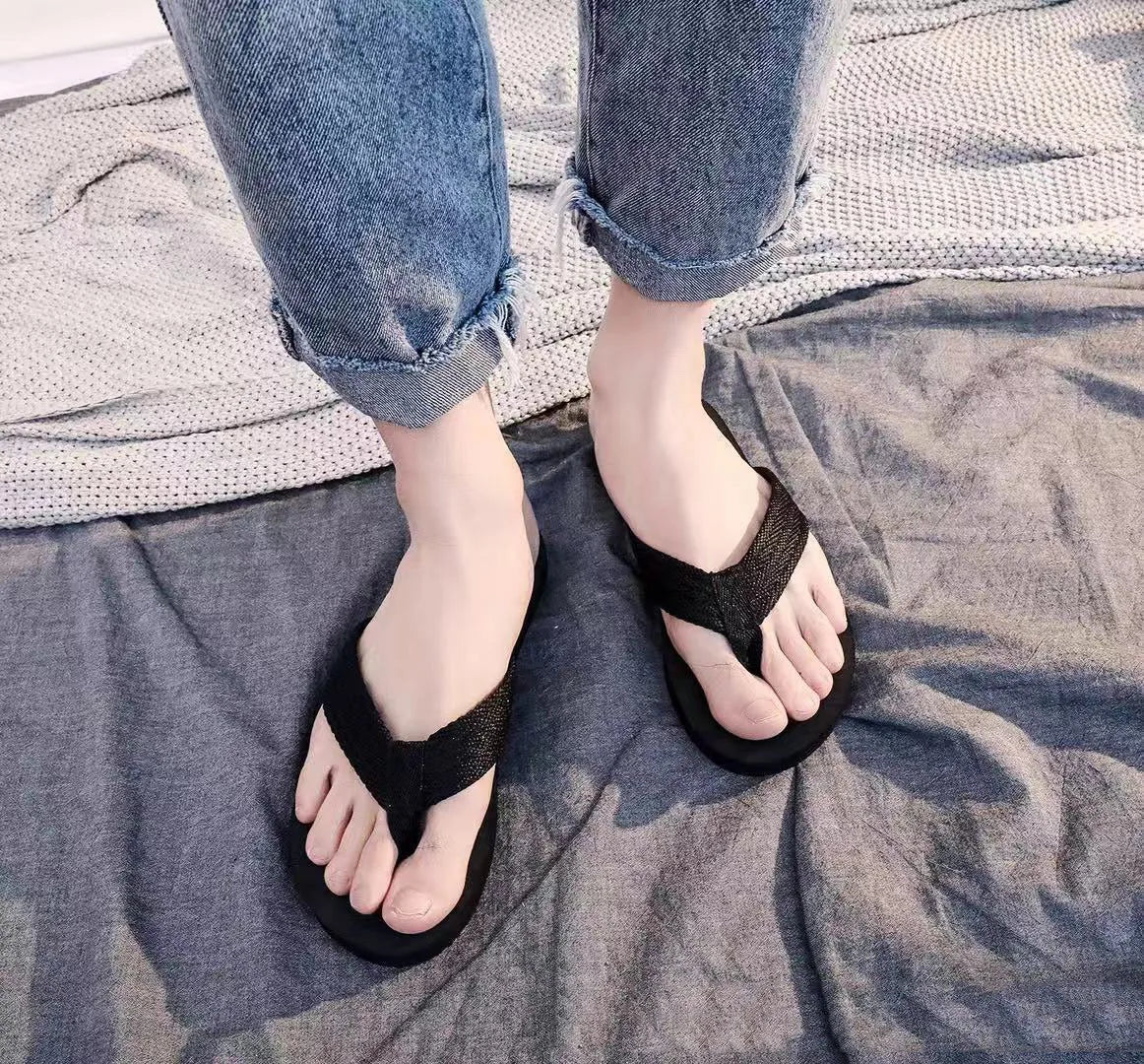 Summer Men Flip Flops Beach Slippers Anti-slip Shoes Shower