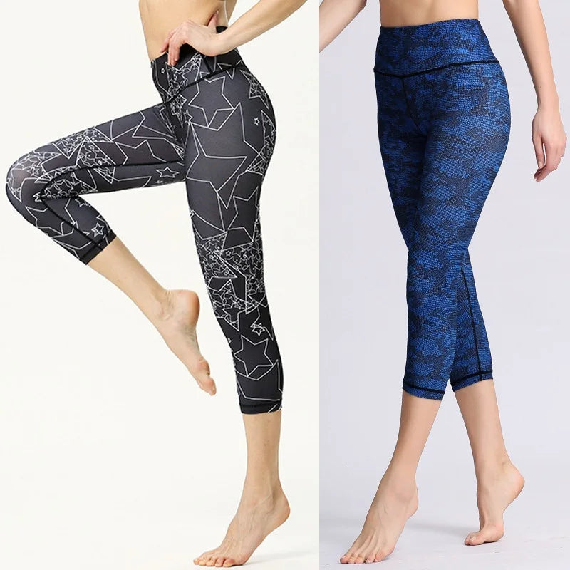 2025Yoga Pants Women Flower Sexy High