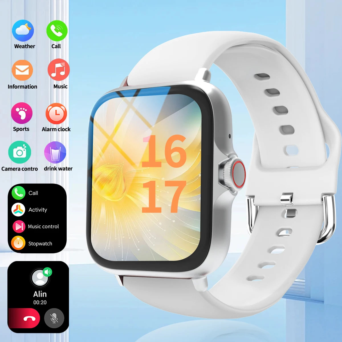 sports smartwatch, wireless calling, information reminder, men's and women's multifunctional