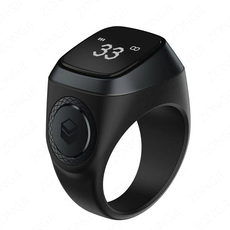 2025 Smart Zikr Ring  Electronic Digital Counter for Muslims Prayer Time Vibration Reminder Waterproof