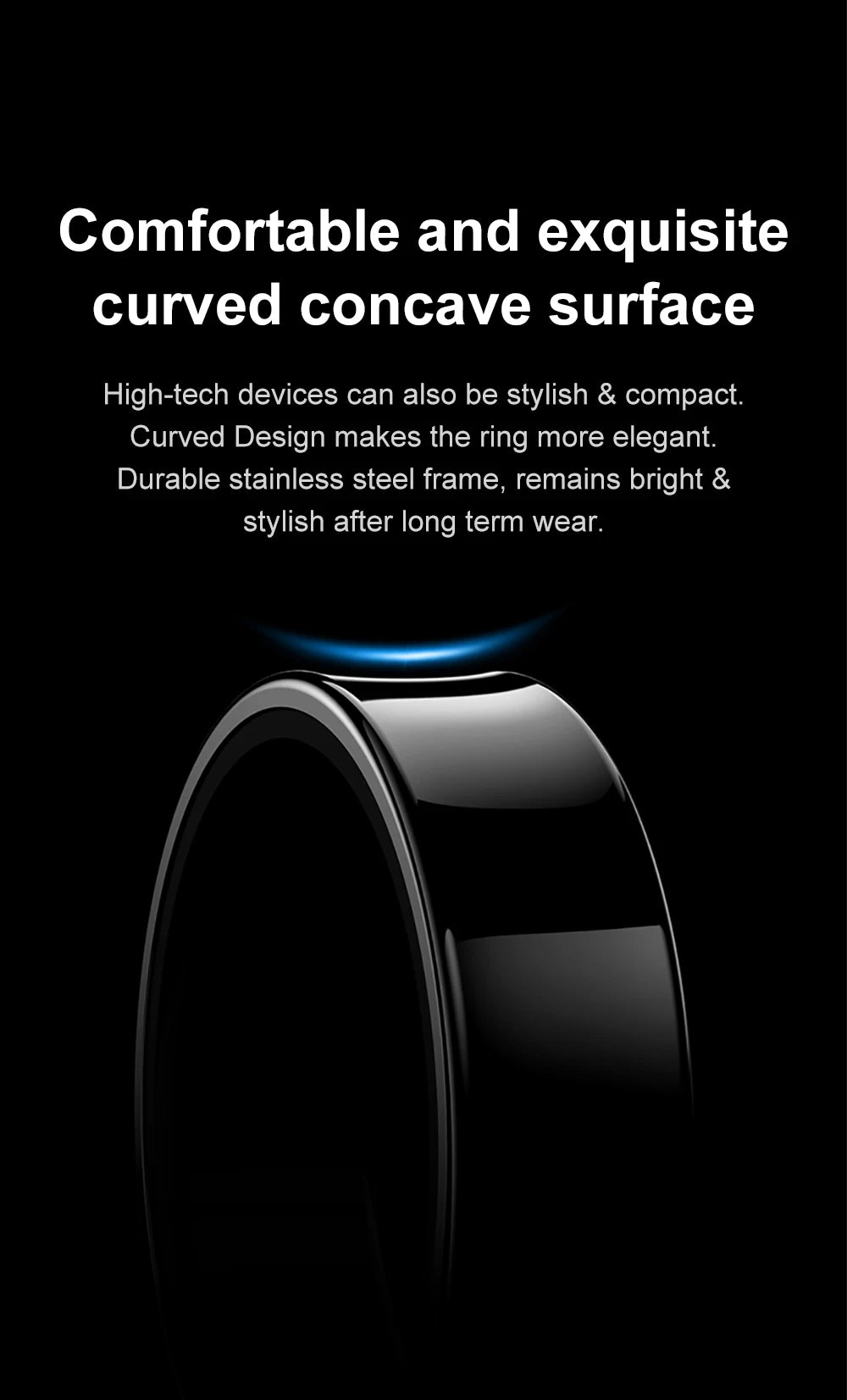 2025 COLMI R09 Smart Ring For Men Women, Heart Rate Blood Oxygen Monitoring, 5ATM & IP68 Waterproof For Android iOS