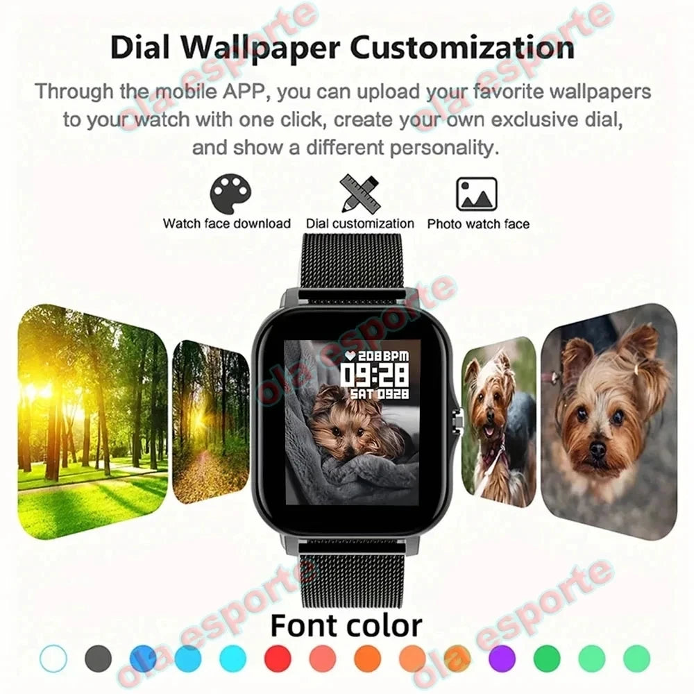 2025 New Bluetooth Answer Call Smart Watch Men Touch Call Smartwatch Women For Android blood oxygen